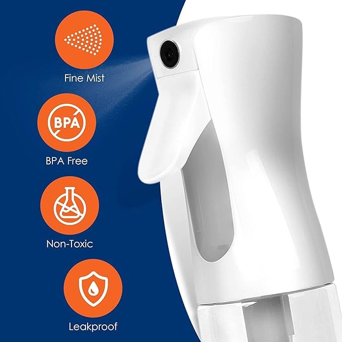 MISSLO 300ML Fine Mist Spray Bottle Continuous Sprayer for Hair Plants Cleaning Refillable and Leakproof Design Spray Bottle Sprayer for Perfume Skincare Makeup LotionPACK OF 1 - Image 2