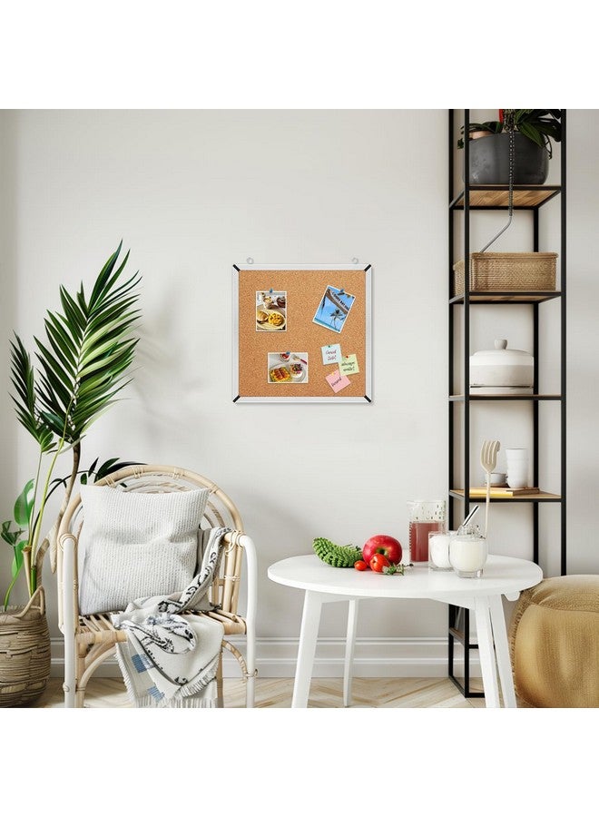 Navy Penguin Cork Board Small Set - Notice Board Corkboard 10 X 10 Inch Framed With 10 Thumb Tacks - Mini Wall Hanging Message Memo Pin Tackboard Organizer For Home, Office, Desk And Cubicle - Image 5