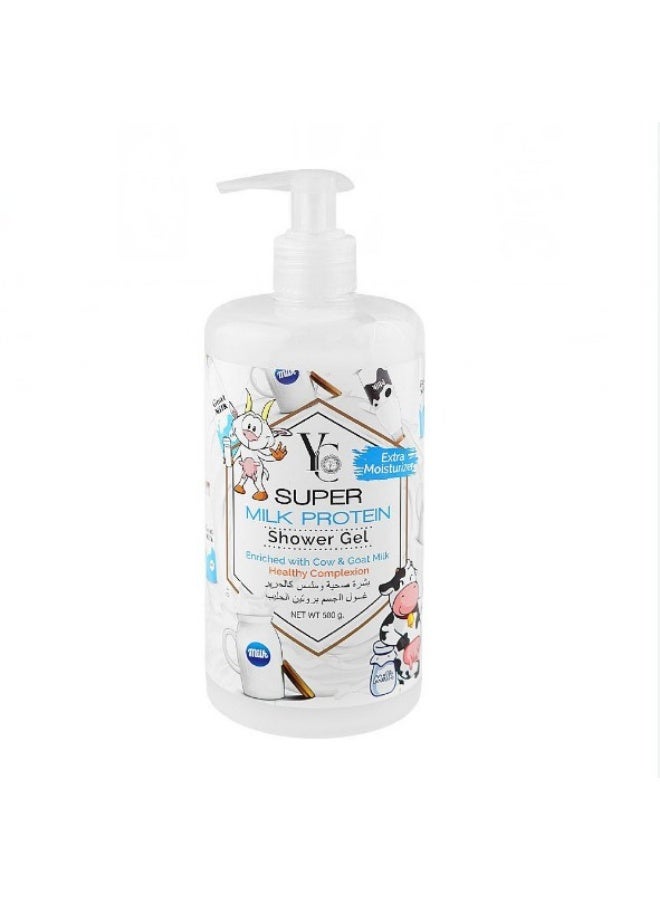 YC Super Milk Protein Cow & Goat Milk Shower Gel, 500g‏ - Image 1