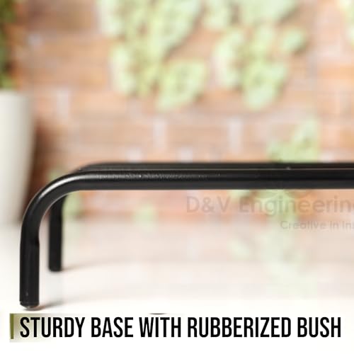 D&V ENGINEERING - Creative in innovation Metal Floor planter stand/Pot Stand/plant Stand for Home or Garden Décor (Set of 2 - Black) - Image 2
