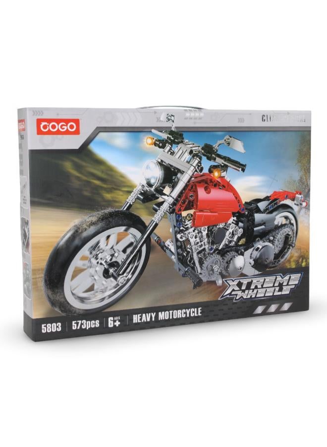 كوجو مجموعة مكعبات بناء الدراجات النارية الثقيلة Cogo Xtreme Wheels – 573 قطعة - Image 2