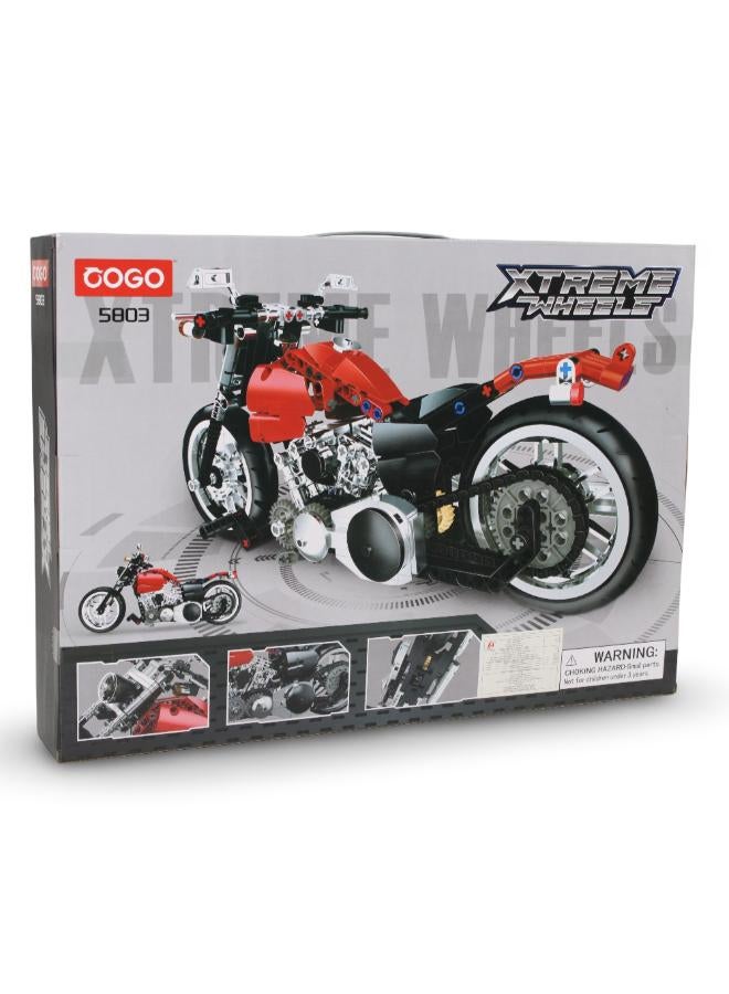 كوجو مجموعة مكعبات بناء الدراجات النارية الثقيلة Cogo Xtreme Wheels – 573 قطعة - Image 3