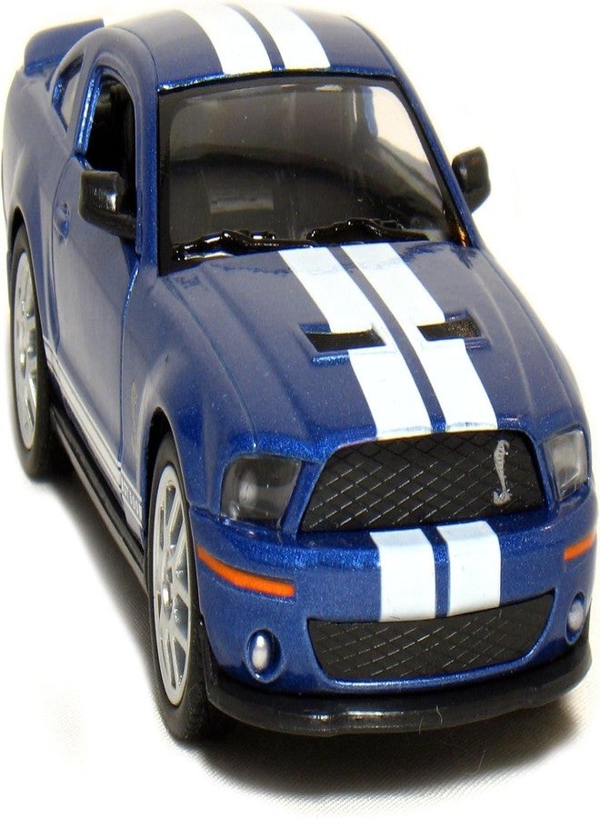 Mayatra's Myatra's Kins Mart Shelby GT500 Die-Cast Model Car, Blue with White Racing Stripes, Collectible Toy (Blue_2007_GT500)