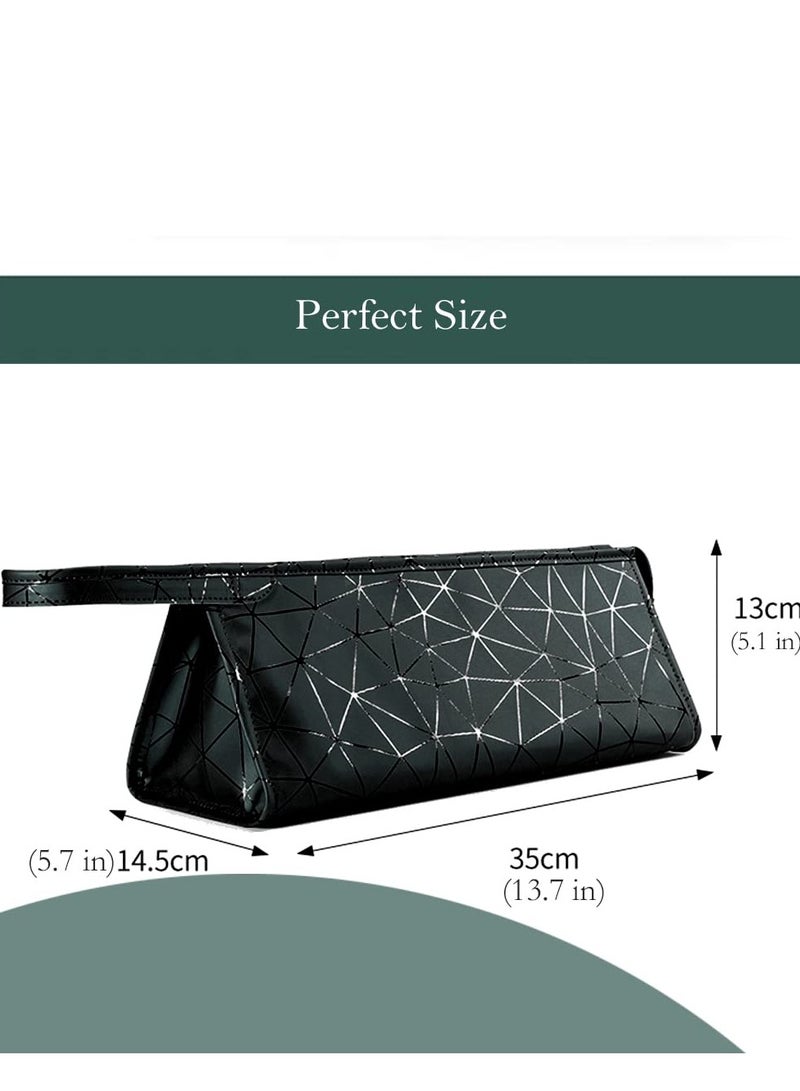 Premium Leather Tracvel Case for Dyson Airwrap Styler and Attachments, Storage Bag for Supersonic Hair Dryer, Portable Organizer for Airwrap Dupes（Black） - Image 5