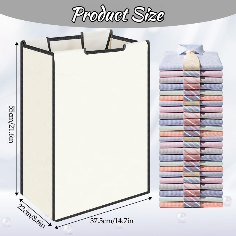 Exclaith 3 Pack Large Laundry Sorter Replacement Bags, Hamper Cart Removable Replacement, Laundry Storage Organizer-Replacement Bags, Beige, Square Shap - Image 2