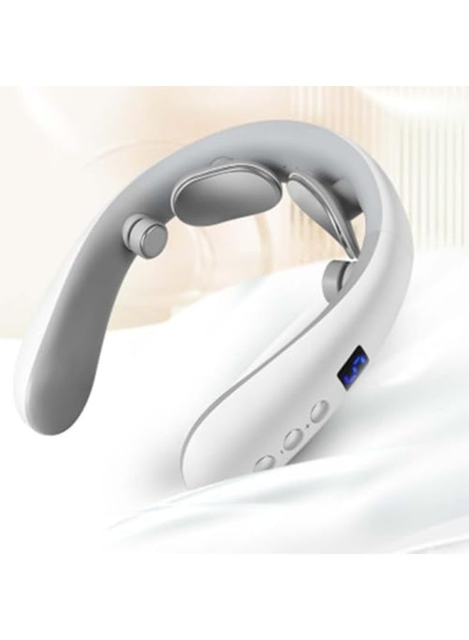 مدلك رقبة ذكي، مدلك رقبة محمول مع تنبيه صوتي، جهاز تحكم عن بُعد، جهاز تخفيف آلام الرقبة للاستخدام في المكتب، المنزل، والسفر - Image 1