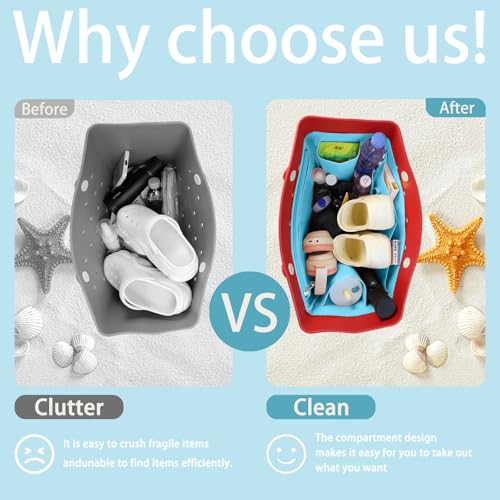 Lckaey bag organizer accessories for large bogg bag organizer insert divider accessories inserts 3018light blueM - Image 3