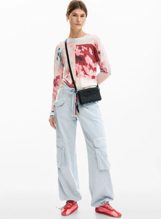 ديسيجوال سترة كولاج محبوكة بعناية