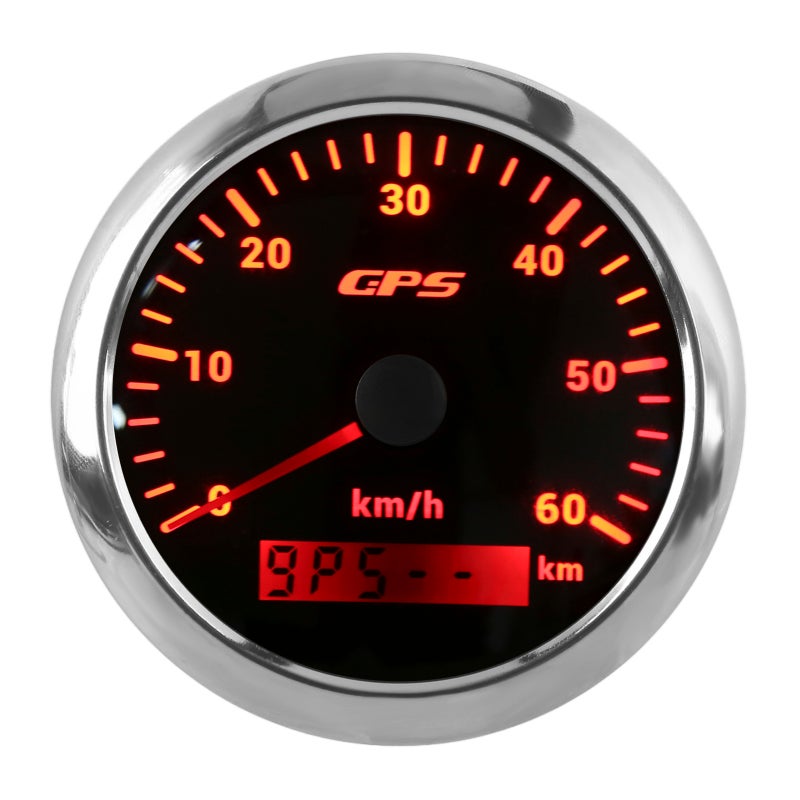 GPS Speedometer 3-Inch LCD Display Antifog Curved Glass for Car Marine RV Yacht - High Accuracy Stepping Motor Drive Speed Odometer - Speed Gauge for Boats Engineering Machinery - Image 2