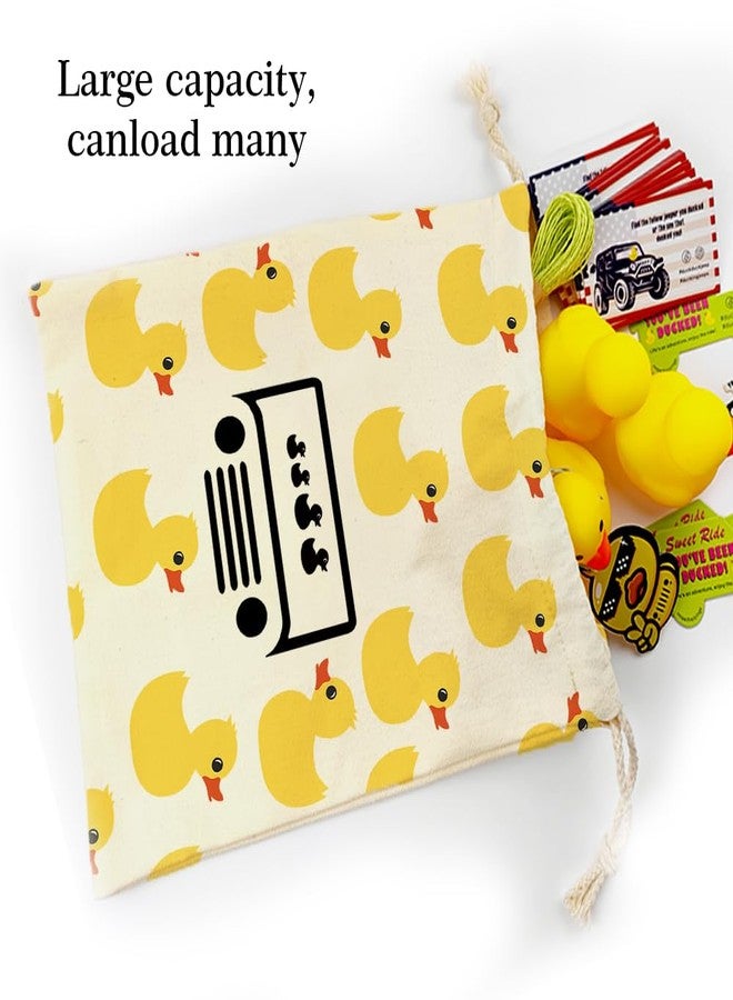 LANBAIHE You've Been Ducked, Yellow Duck Bag, Rubber Duck Drawstring Bag, Reusable Rubber Duck Bags 14.6 x 11.8'inches, Great Gift for Any Duck Enthusiast(2LDBG12) - Image 3