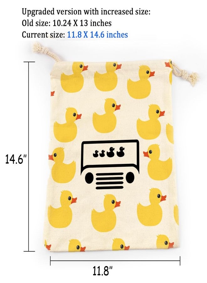 LANBAIHE You've Been Ducked, Yellow Duck Bag, Rubber Duck Drawstring Bag, Reusable Rubber Duck Bags 14.6 x 11.8'inches, Great Gift for Any Duck Enthusiast(2LDBG12) - Image 4