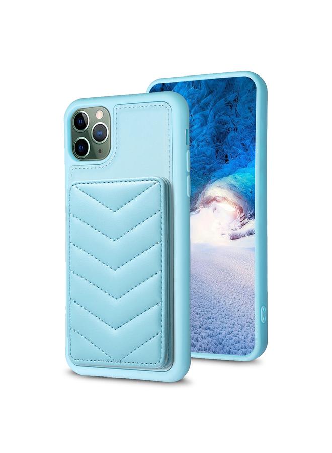 Zaboon Case For iPhone 11 Pro Max BF26 Wave Pattern Card Bag Holder Phone Case - Image 1