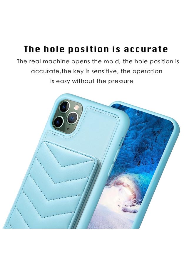 Zaboon Case For iPhone 11 Pro Max BF26 Wave Pattern Card Bag Holder Phone Case - Image 3