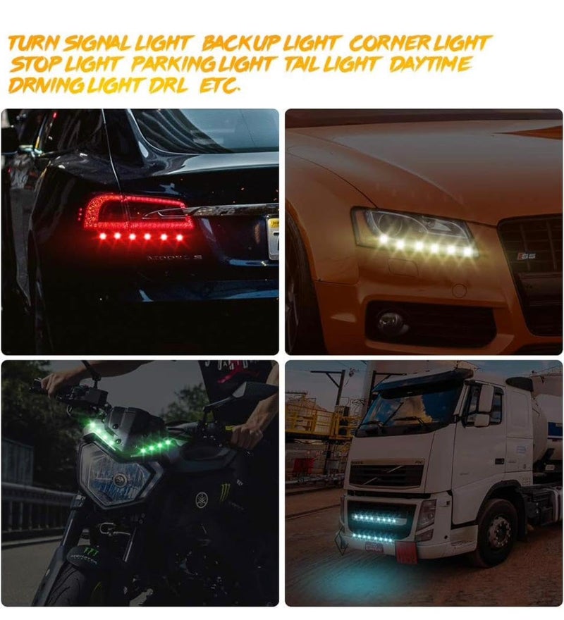 AUTO MT 18mm Eagle Eye Led Lights High Power 9W Red Daytime Running Light Car Motorcycle DRL Car Accessories Marker Light Fog Lamp Backup Marker Light (2PC RED 18MM 9W Eagle Eye Led Lights) - Image 2