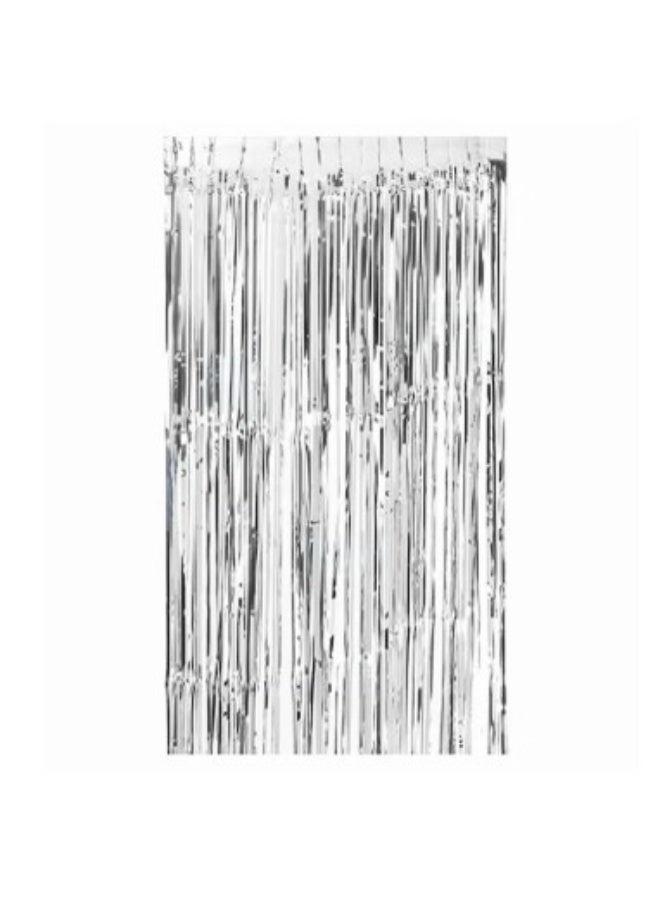 Generic Metallic Foil Fringe Curtain – Photo Backdrop for Parties, Birthday, Wedding & Event Decoration – Easy to Hang