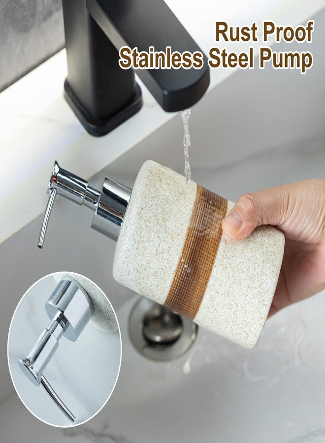 Cormomu Soap Dispenser for Kitchen Sink & Bathroom, Perfect Dish Soap, Hand Soap, Shampoo, Conditioner Dispenser Bottle, Includes Silicone Funnel, Non-Slip Design, Kitchen Decor, White - Image 3