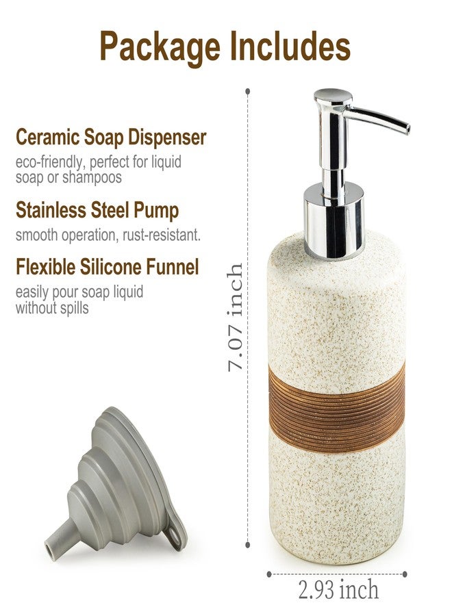 Cormomu Soap Dispenser for Kitchen Sink & Bathroom, Perfect Dish Soap, Hand Soap, Shampoo, Conditioner Dispenser Bottle, Includes Silicone Funnel, Non-Slip Design, Kitchen Decor, White - Image 5