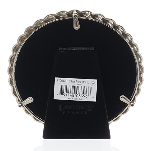 Lawrence Frames Rope Design Metal Frame, 4x4 Round, Silver - Image 5