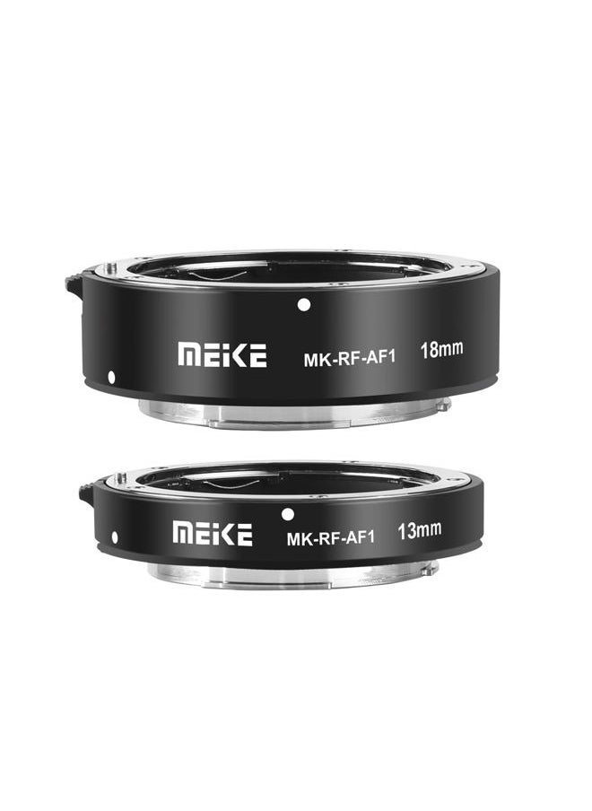 Meike - MK-RF-AF1 13mm + 18mm Metal AF Full Frame Macro Extension Tube Adapter Ring Kit for EOS-R Series Cameras RF Mount Cameras EOS-R EOS-RP - Image 1
