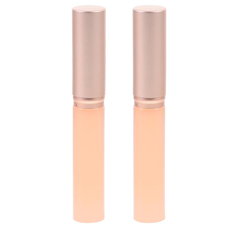 Silicone Lip Brush with Cap 2pcs Pink Lip Gloss Applicator Wands Makeup Tool for Women - Image 1