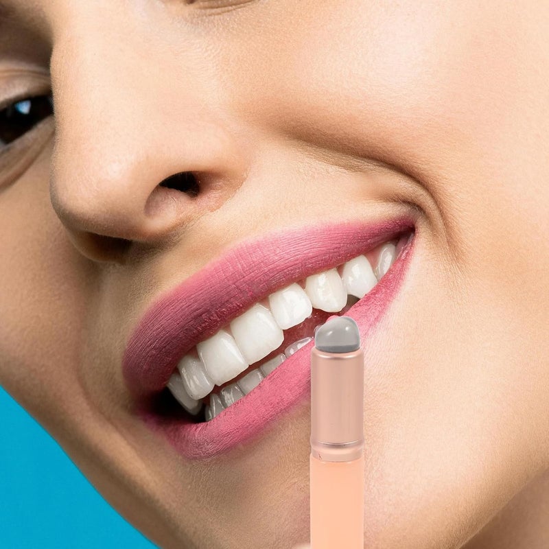 Silicone Lip Brush with Cap 2pcs Pink Lip Gloss Applicator Wands Makeup Tool for Women - Image 3