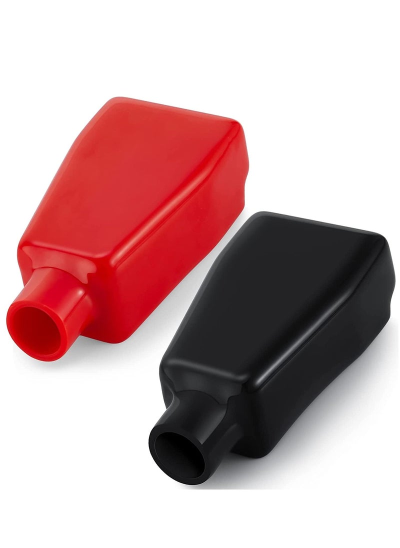 SYOSI Battery Terminal Covers Battery Terminal Insulating Protector Sleeves Positive and Negative Cable Covers in Red and Black for Boat Cars  - Image 1