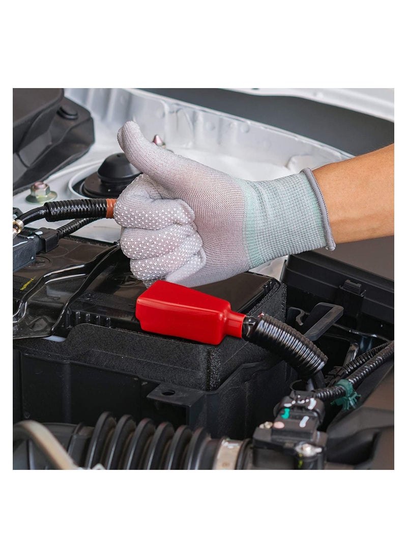 SYOSI Battery Terminal Covers Battery Terminal Insulating Protector Sleeves Positive and Negative Cable Covers in Red and Black for Boat Cars  - Image 4