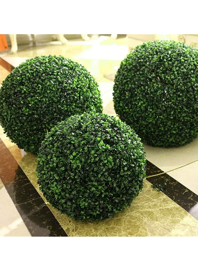 Oasisgalore Artificial Plant Topiary Ball, Green Plastic Plant Ball Decoration, Round Plastic Plant Ball Decoration, for Wedding New Year Garden Home Outdoor  - Image 2