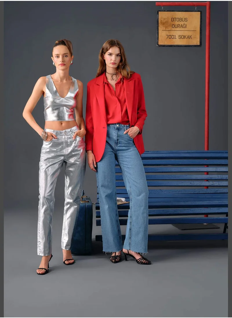 ديفاكتو Woman Slim Fit Denim Trousers