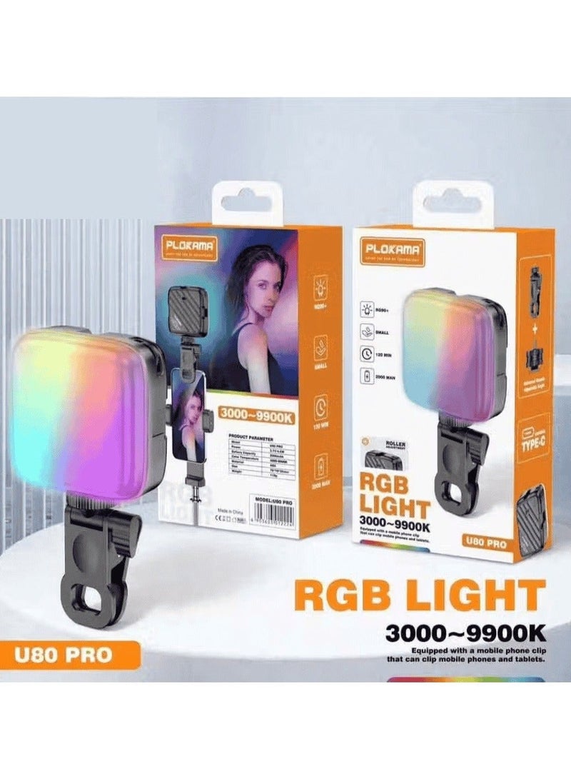 Plokama U80 Pro Portable RGB LED Light Photography Lamp Video Light - Image 1