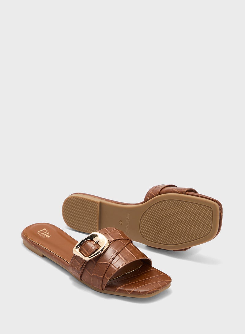 ELLA Flat Sandal With Buckle  - Image 3