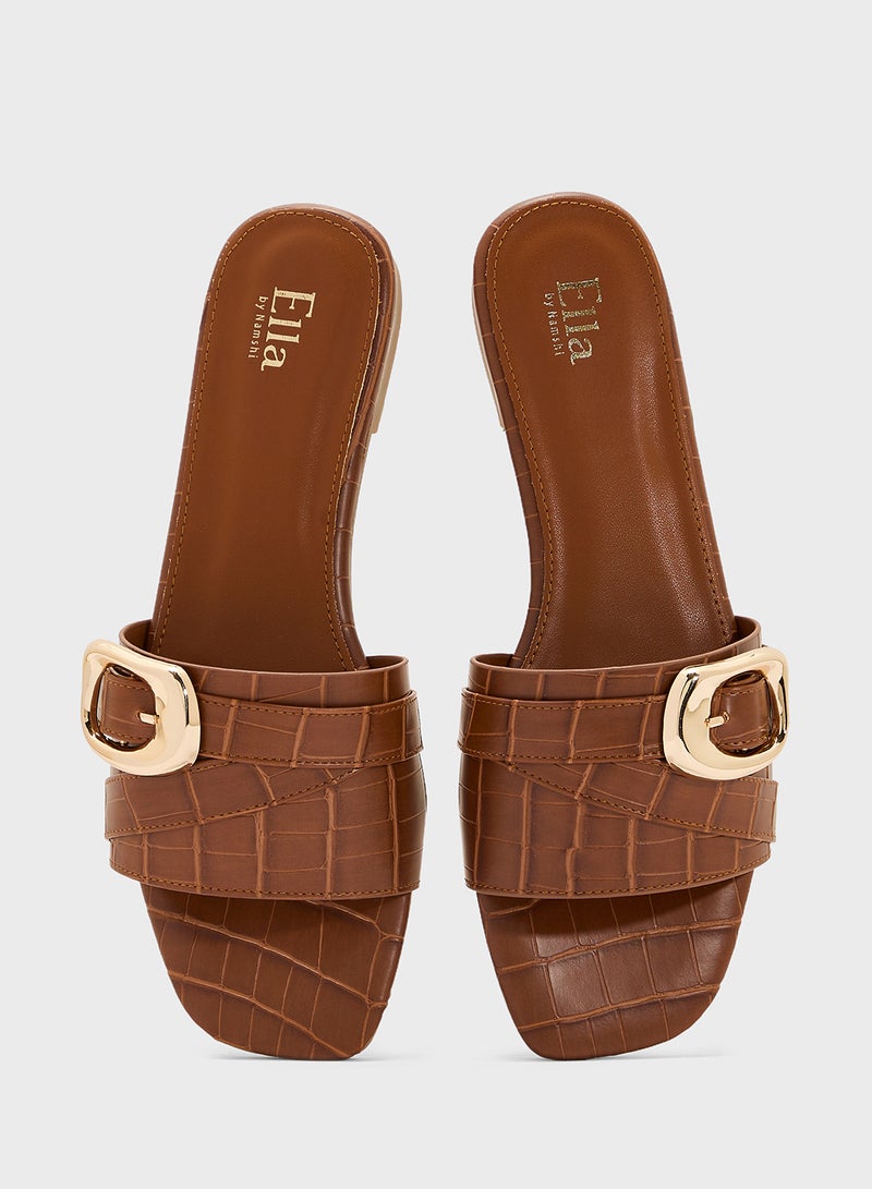 ELLA Flat Sandal With Buckle  - Image 4