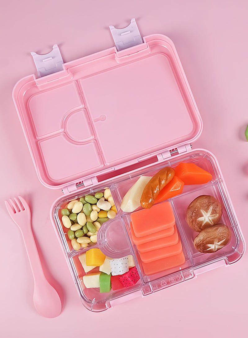 Snack attack Lunch Box for Kids school bento style 4 6 Conertible Compartments, Portion Lunch Box,  Food Graded Materials BPA FREE & LEAK PROOF,  Made of Triton, Pink Unicorn  - Image 5