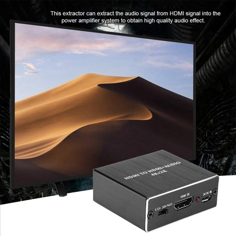 راحة محول صوت رقمي إلى تناظري، مستخرج صوت HDMI 1.4 بدقة 4K x 2K، محول قناة صوت 5.1، محول ألياف بصرية لمشغل DVD/مضخم صوت PS3 - Image 3