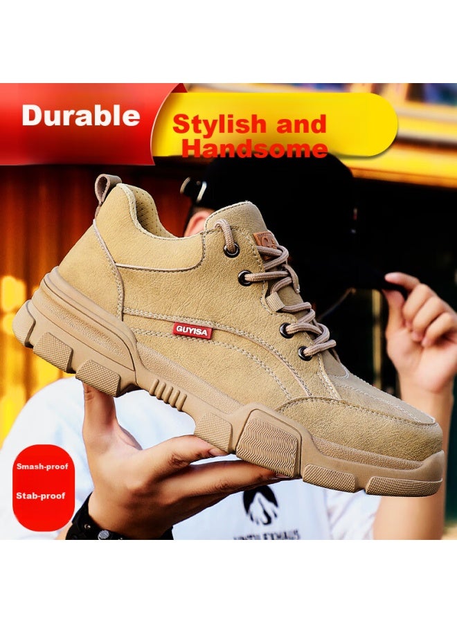 JUNBU Safety Shoes For Men, Winter Steel Toe Cap, Anti-Smashing, Anti-Puncture, Waterproof, Lightweight, Soft-Soled, Safety Work Functional Shoes 1115 Size 41 - Image 4