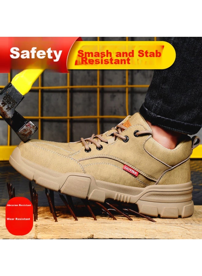 JUNBU Safety Shoes For Men, Winter Steel Toe Cap, Anti-Smashing, Anti-Puncture, Waterproof, Lightweight, Soft-Soled, Safety Work Functional Shoes 1115 Size 41 - Image 5