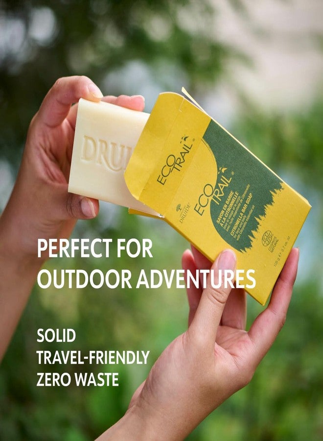 DRUIDE Laboratoires Druide Ecotrail Citronella Outdoor Soap – 2-in-1 Multi-purpose Cleaner All Natural Care Bar Soap For Women, Palm-Free & Vegan – 105 g (3.7 oz Lemongrass zero waste organic made in Canada - Image 3