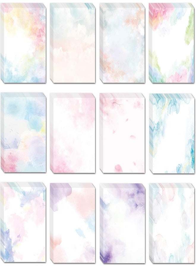 DUGUTUL Watercolor Stationary Paper, 100 gsm Printer Paper 8.5 x 11, 12 designs, Double-Sided, Colored Paper for Writing Letters and Invitations, Writing Paper for Business or Personal Use (96) - Image 1