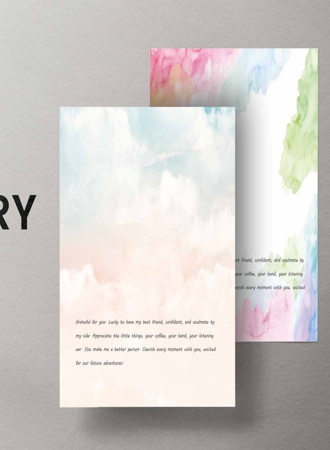 DUGUTUL Watercolor Stationary Paper, 100 gsm Printer Paper 8.5 x 11, 12 designs, Double-Sided, Colored Paper for Writing Letters and Invitations, Writing Paper for Business or Personal Use (96) - Image 5