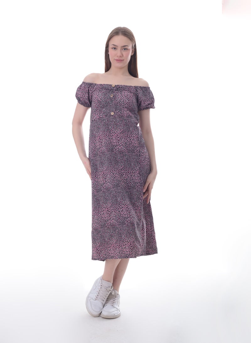 BEBO Women's floral short dress with short sleeves  - Image 1