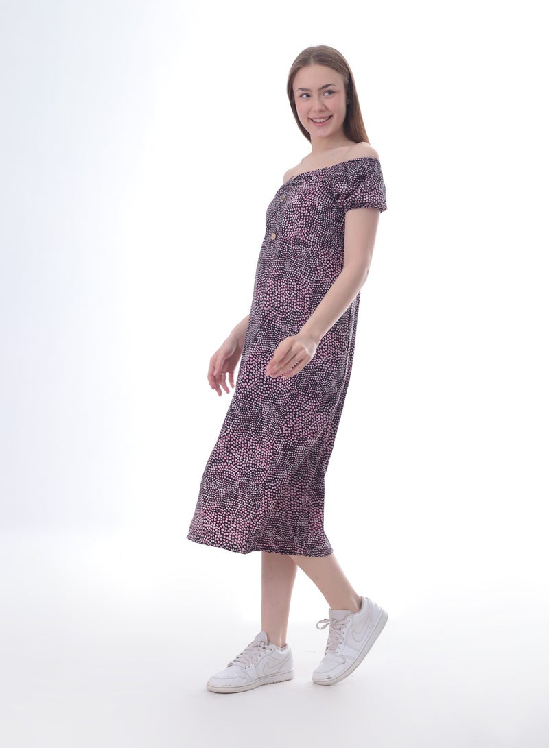 BEBO Women's floral short dress with short sleeves  - Image 2