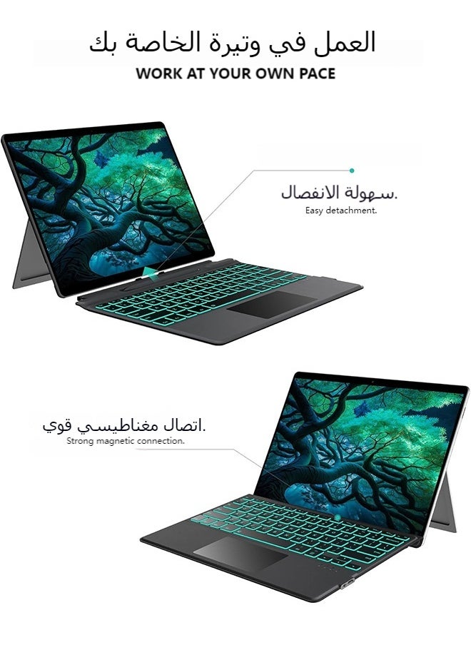 Surface Pro8/9/10/X - Signature Type Cover 7 Colours Backlit Touch Keyboard