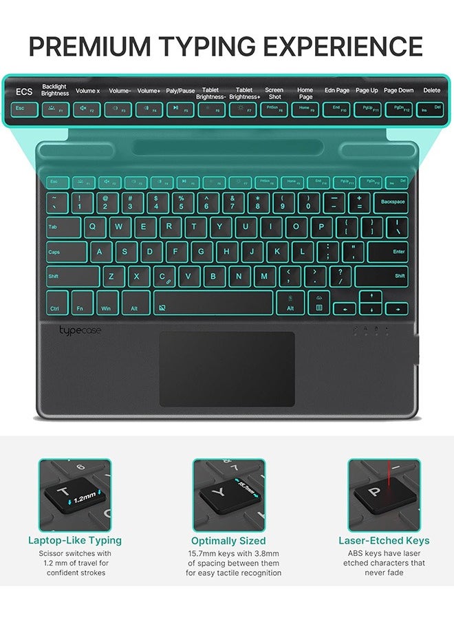 TUNKE - Surface Pro8/9/10/X - Signature Type Cover 7 Colours Backlit Touch Keyboard - Image 1