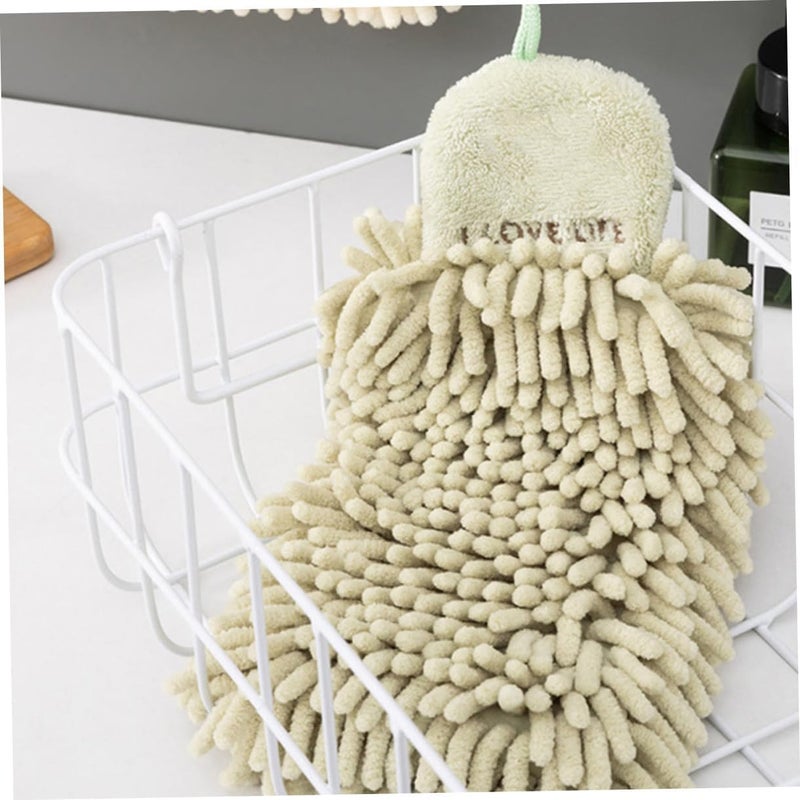 DECHOUS Absorbent Hanging Hand Towel Chenille Quick-Dry Kitchen Bathroom Soft Embroidered 1pcs Multipurpose Towels Random Color - Image 5