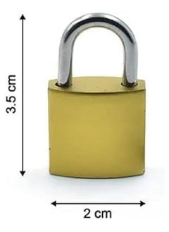 Generic Multi-use bag lock, 20 mm - metal - gold color - lock with 2 keys  - Image 4