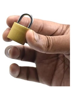 Generic Multi-use bag lock, 20 mm - metal - gold color - lock with 2 keys  - Image 5