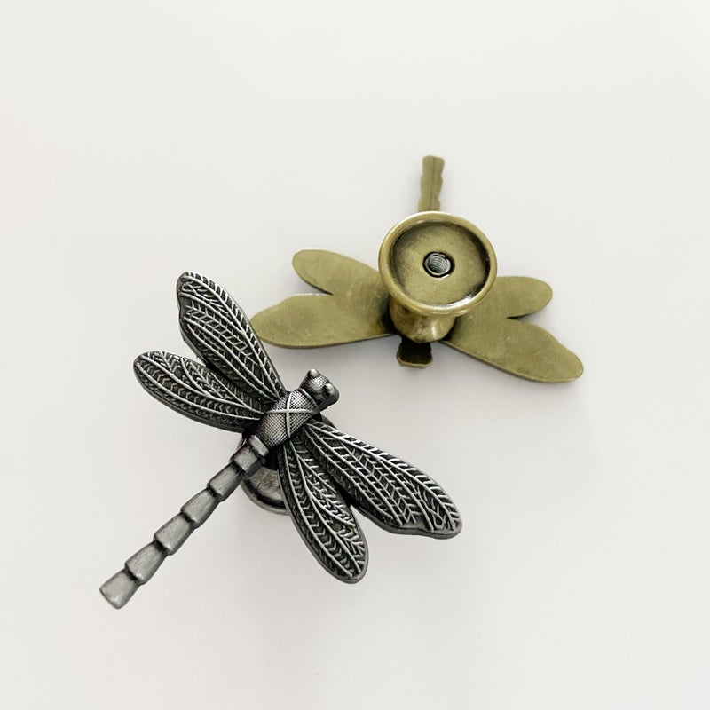4 Exquisite Gold Plated Dragonfly Shaped Metal Drawer Handles For Cabinet Golden - Image 4