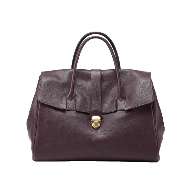 Gaeul Women Large Capacity Tote Bag- Premium Vegetable Tanned Leather, Lightweight Commuter leather work tote - Image 1