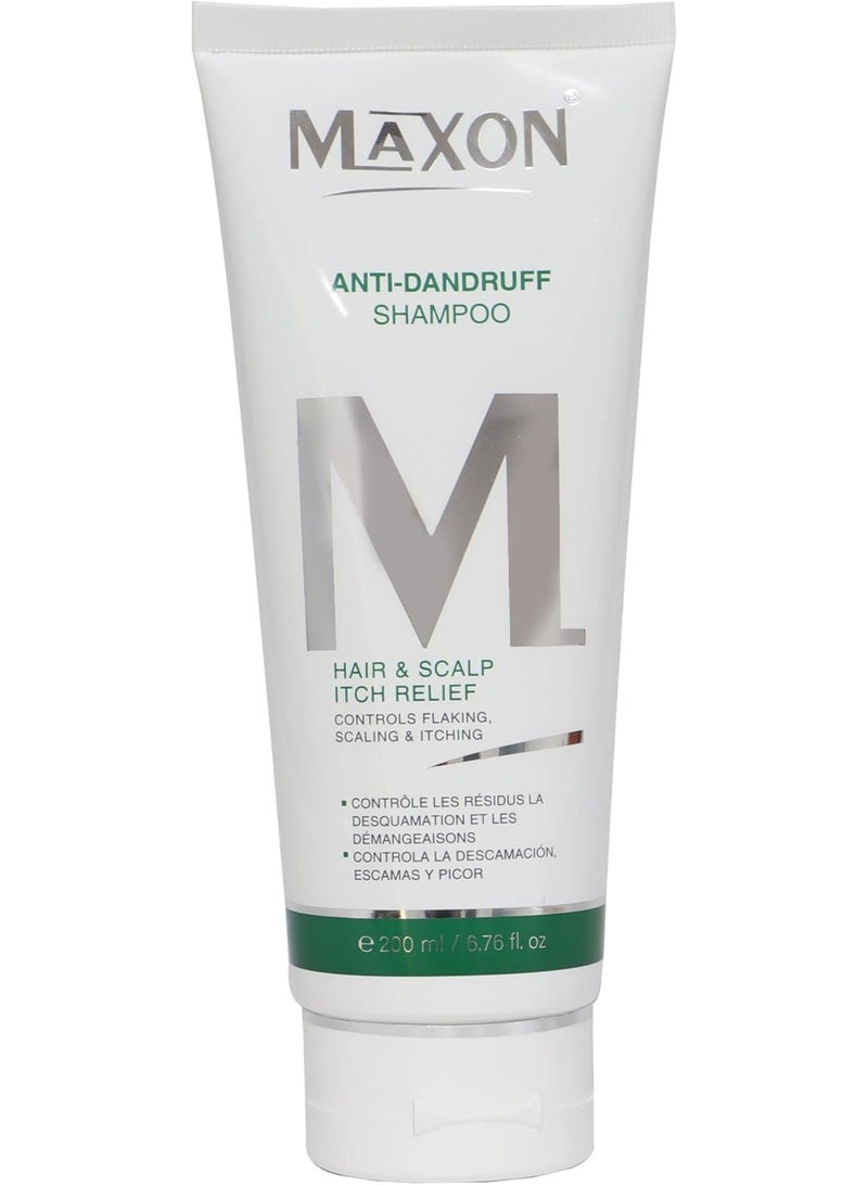 MAX-ON Anti-Dandruff Treatment Shampoo, Effective Dandruff Treatment, Works from the first wash, Dandruff Relief Shampoo to relieve Itchy Scalp, 200ml