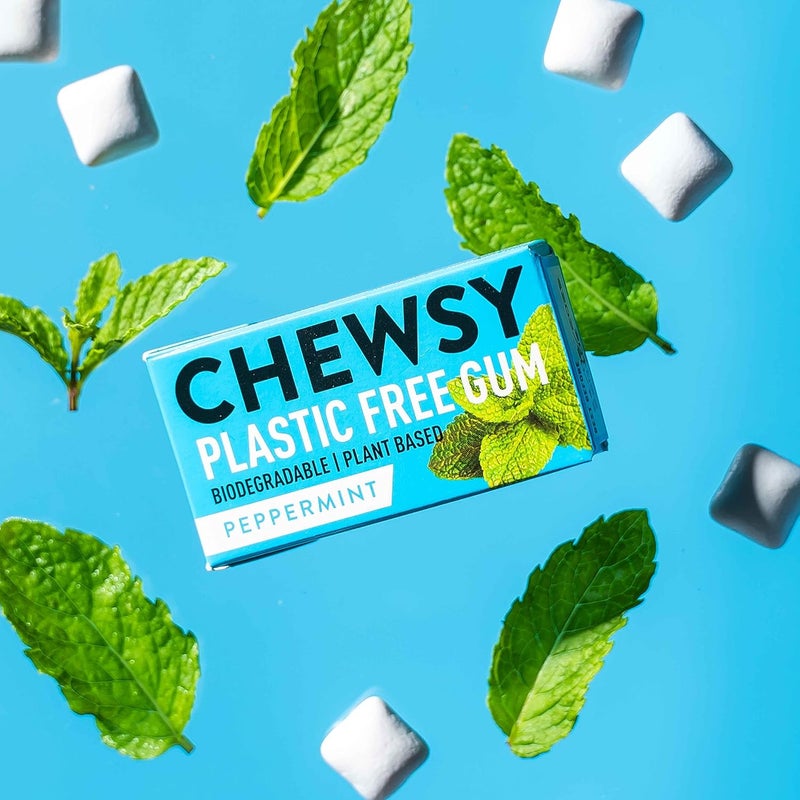Chewsy Assorted Pack - Natural & Plastic Free Chewing Gum (Spearmint, Peppermint, Lemon, Cinnamon) - Sugar & Aspartame Free - Image 2